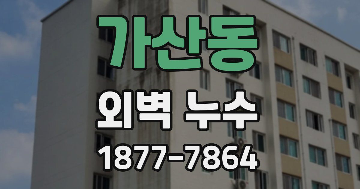 가산동 외벽 누수