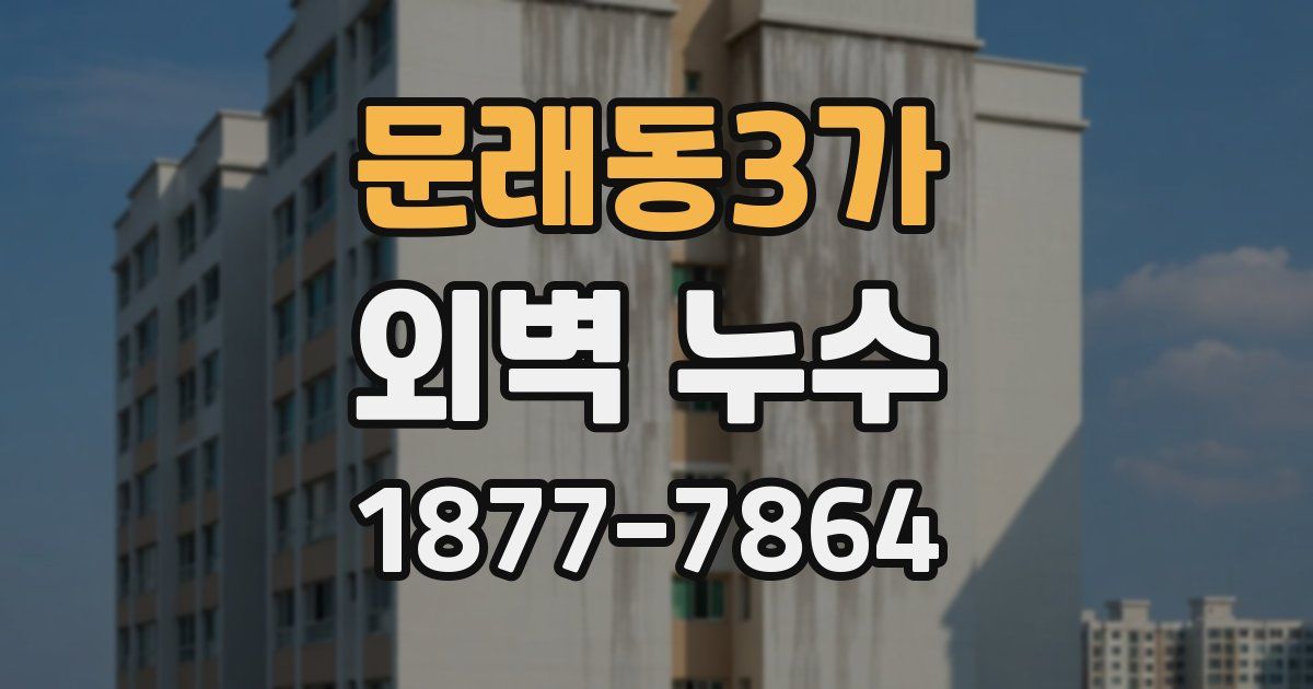 문래동3가 외벽 누수