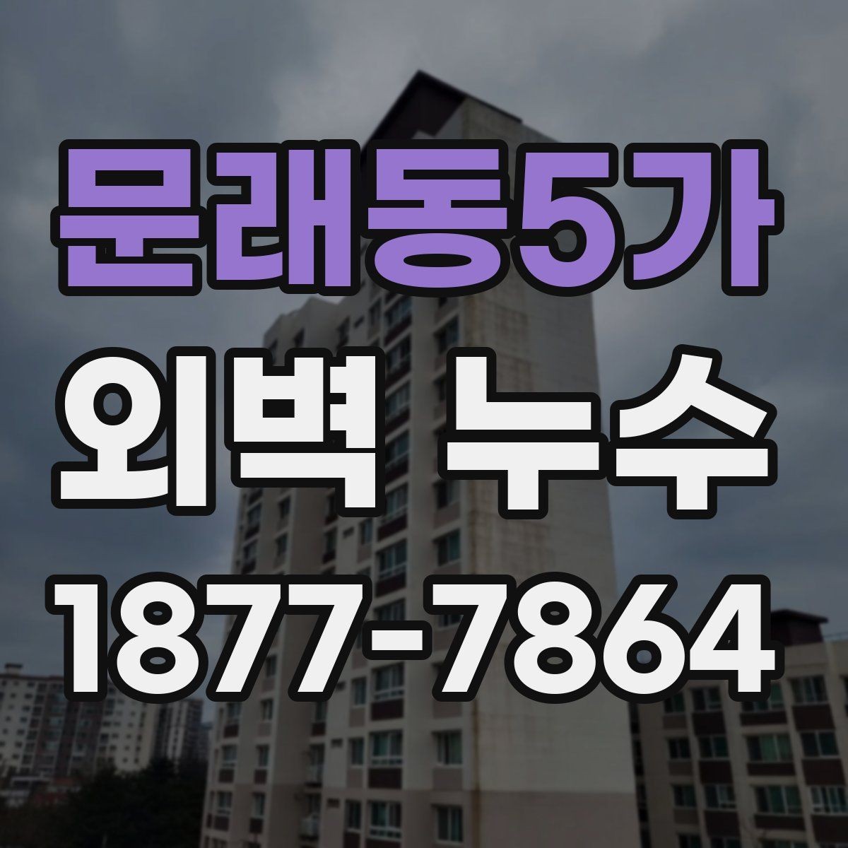 문래동5가 외벽 누수 보수업체 선택 시 확인사항