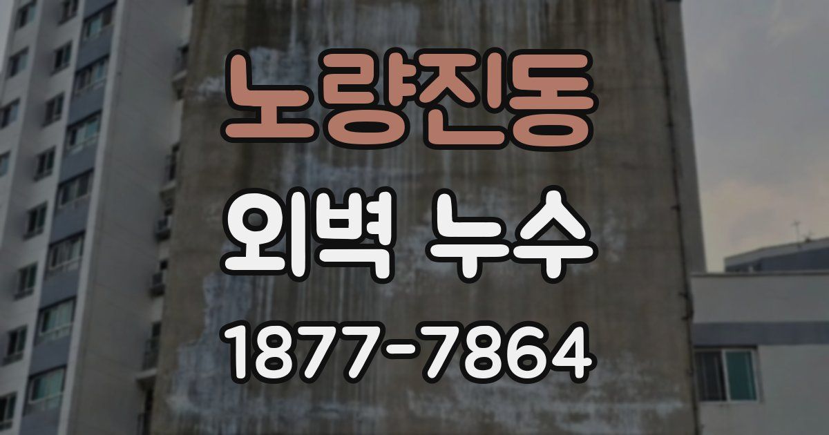 노량진동 외벽 누수