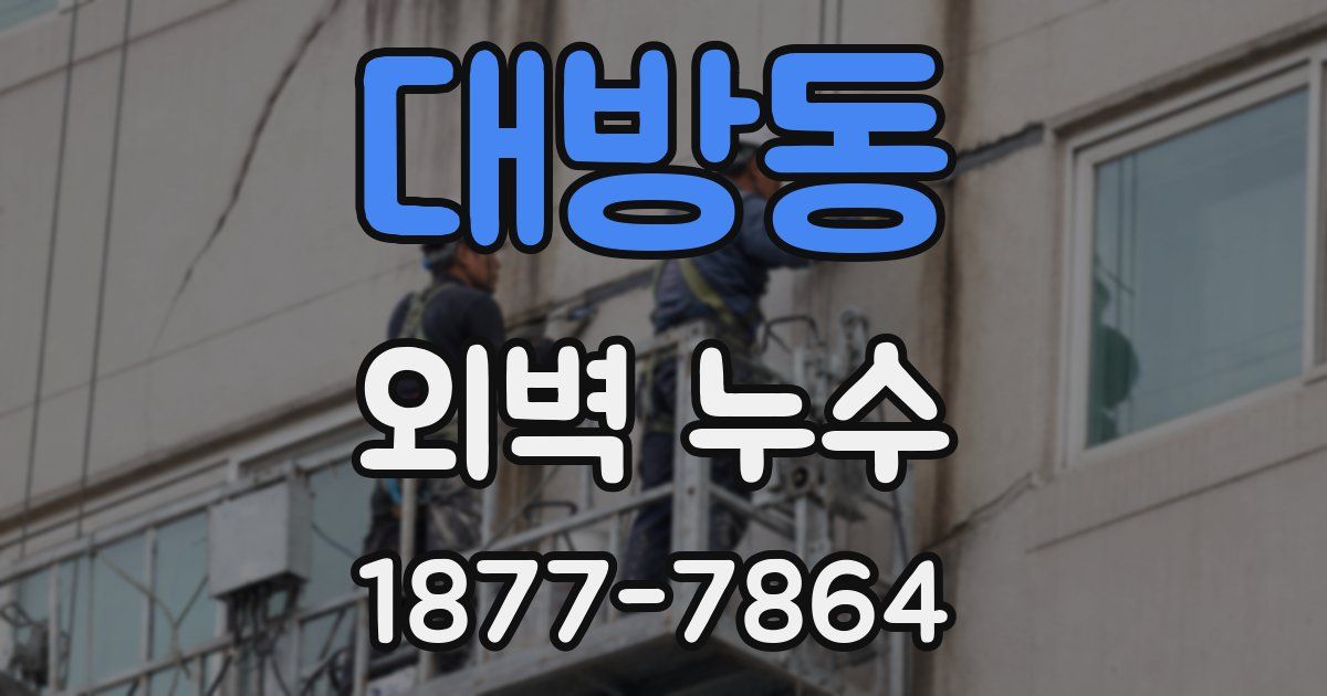 대방동 외벽 누수