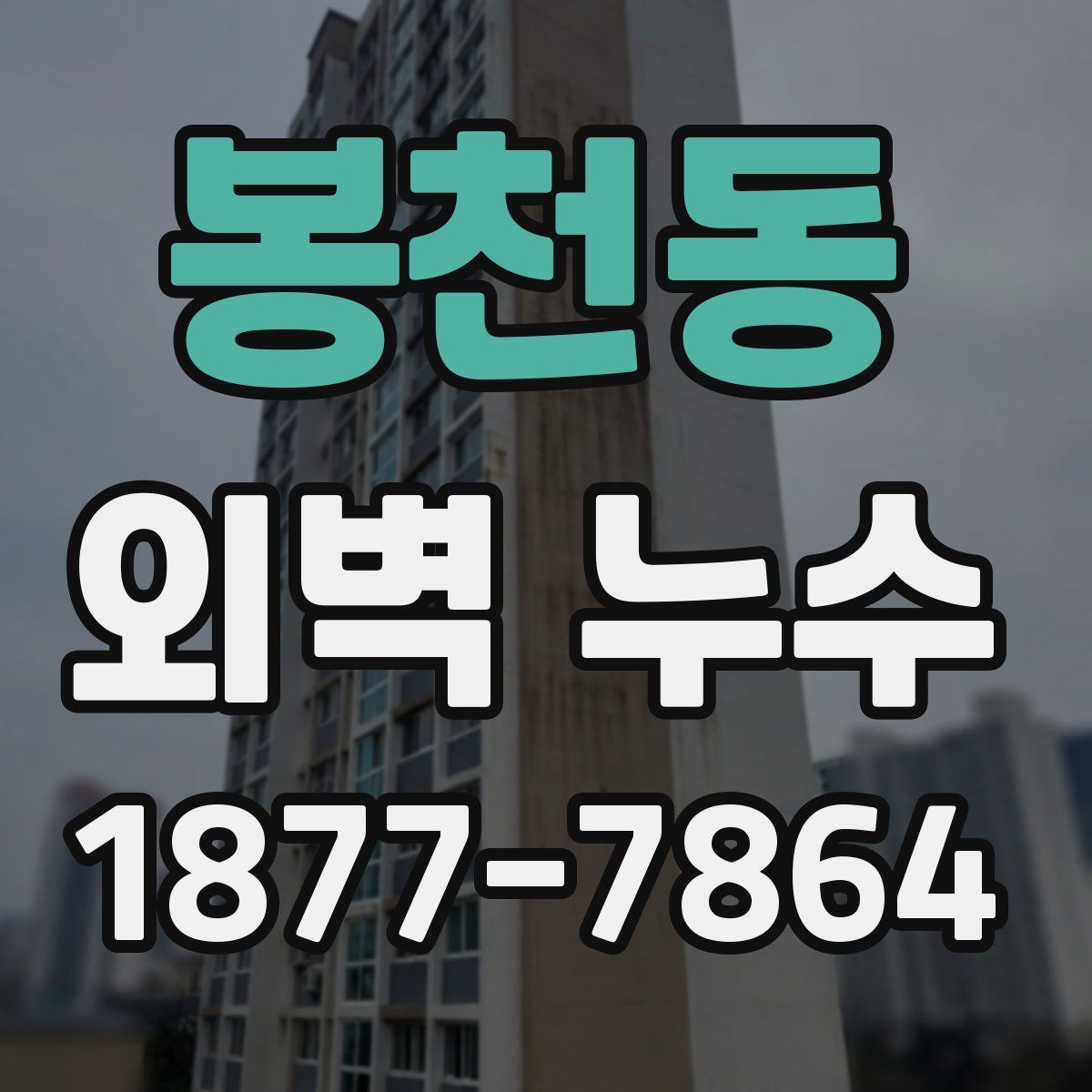 봉천동 외벽 누수