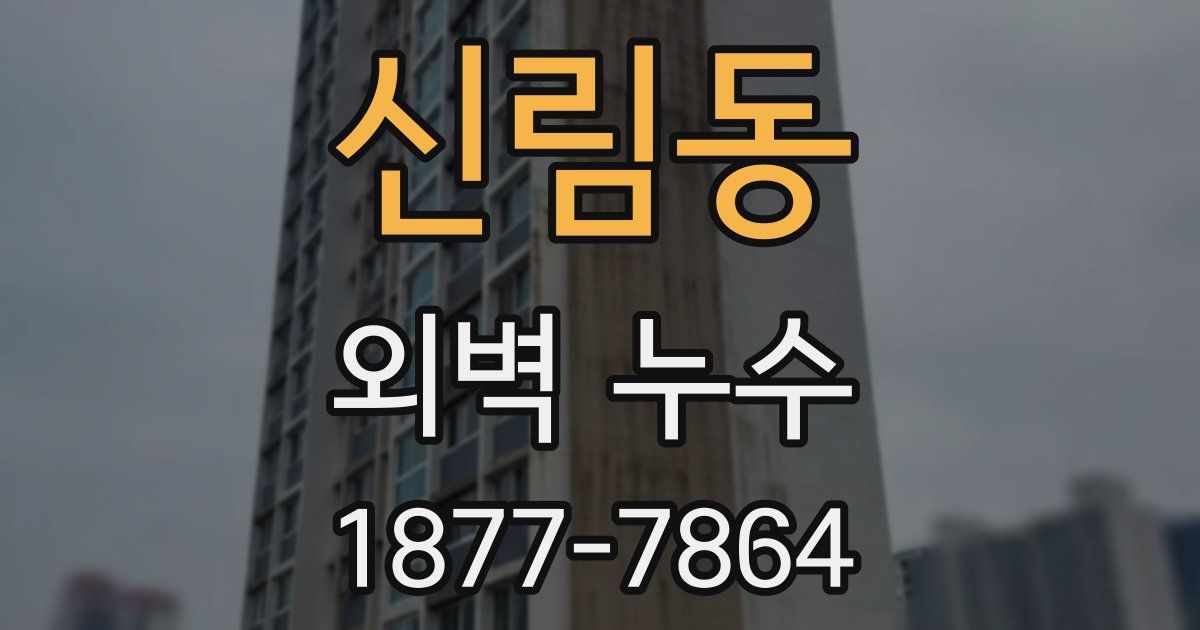 신림동 외벽 누수