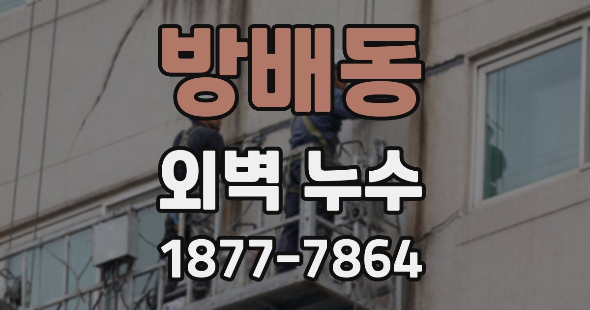 방배동 외벽 누수