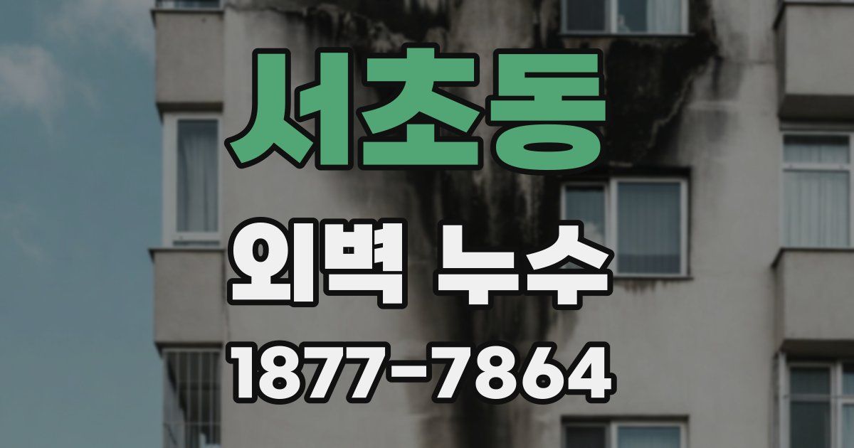 서초동 외벽 누수