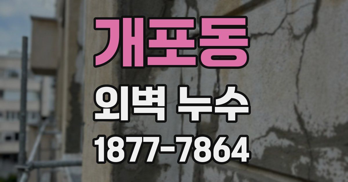 개포동 외벽 누수
