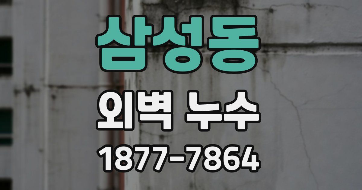 삼성동 외벽 누수
