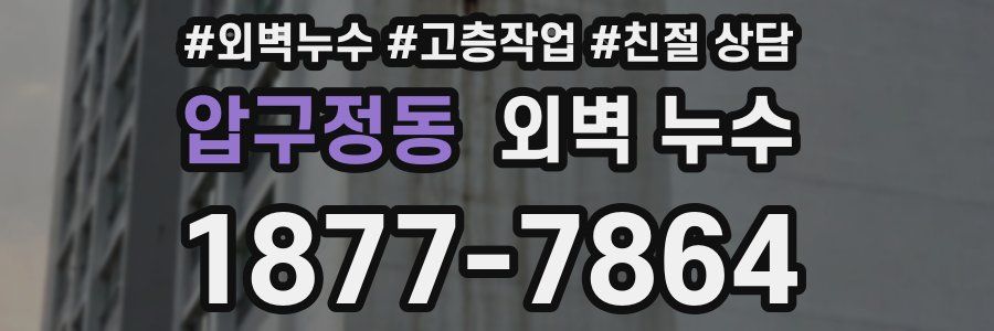 압구정동 외벽 누수