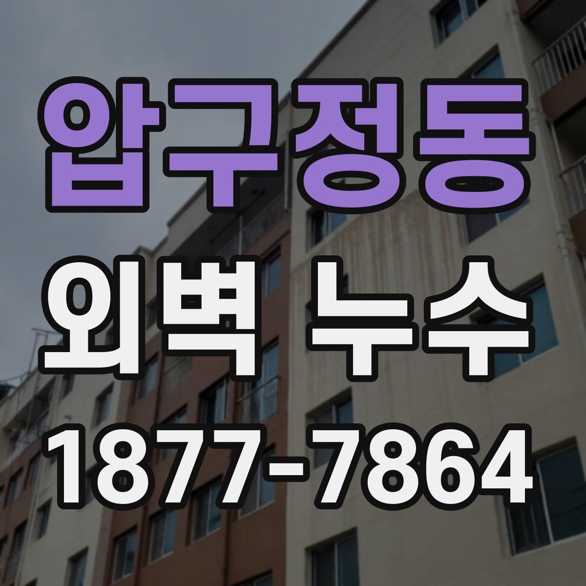 압구정동 외벽 누수