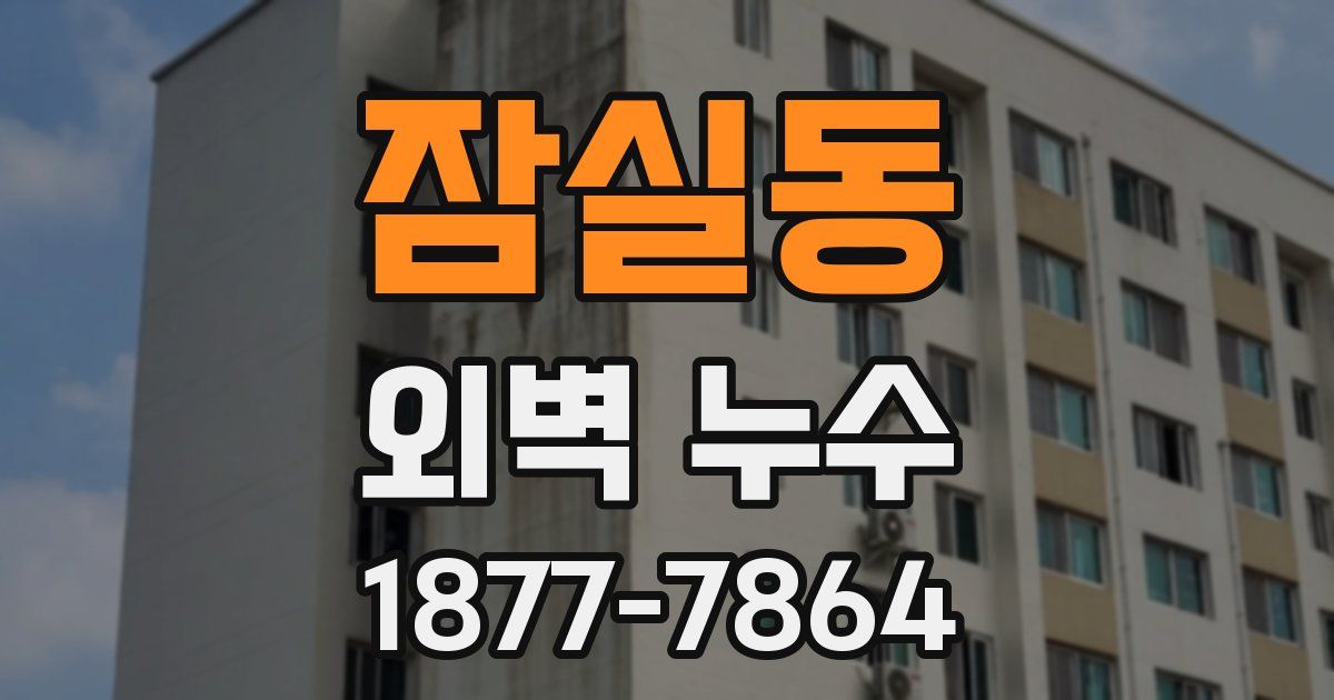 잠실동 외벽 누수