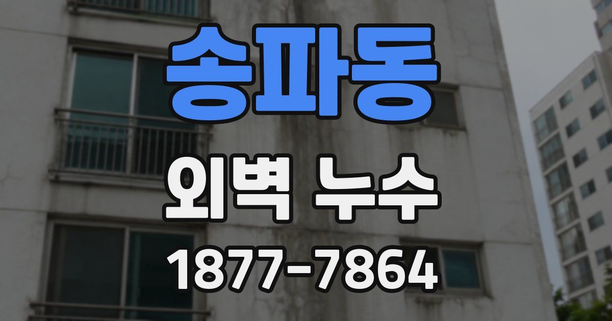 송파동 외벽 누수