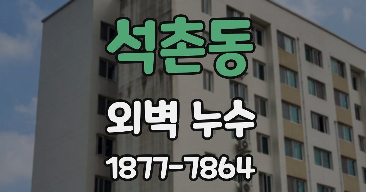 석촌동 외벽 누수