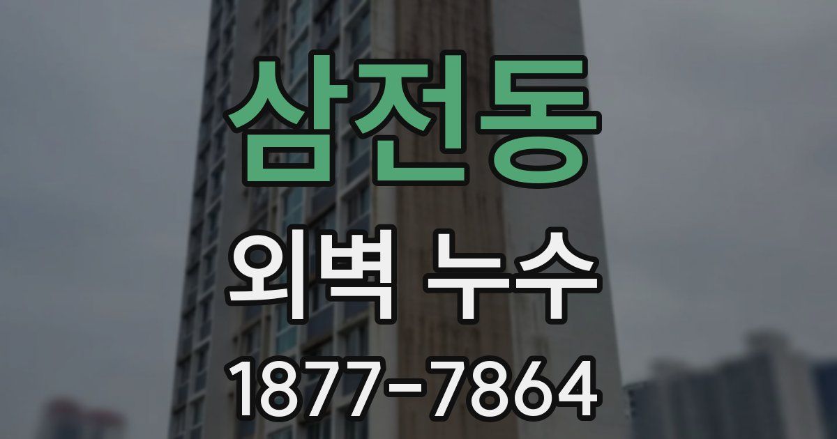 삼전동 외벽 누수