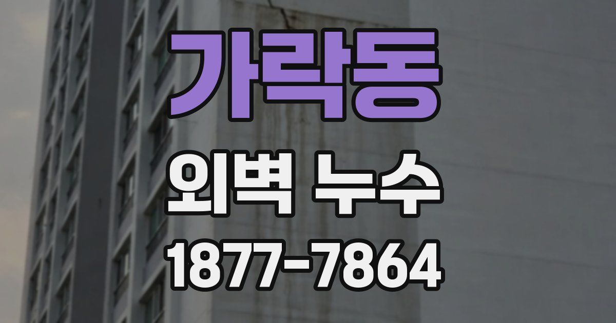 가락동 외벽 누수