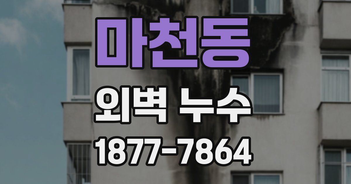 마천동 외벽 누수