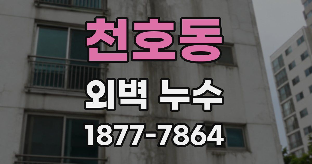 천호동 외벽 누수