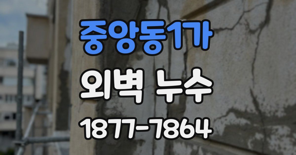 중앙동1가 외벽 누수