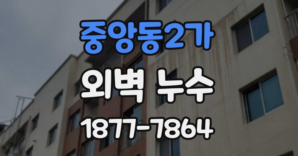 중앙동2가 외벽 누수