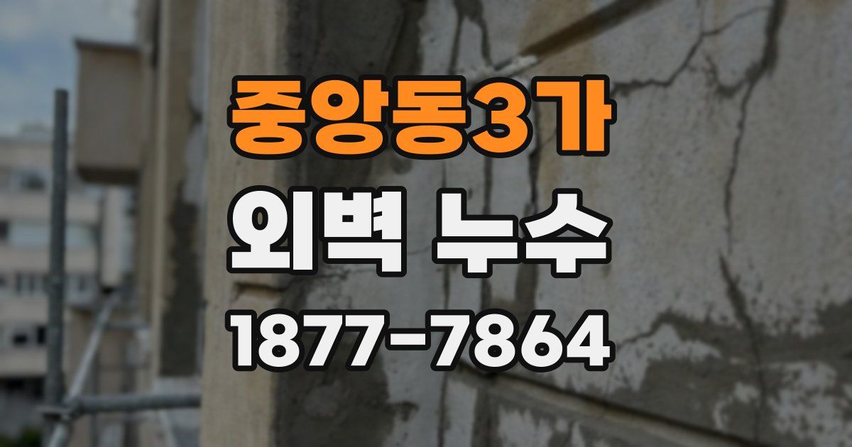 중앙동3가 외벽 누수