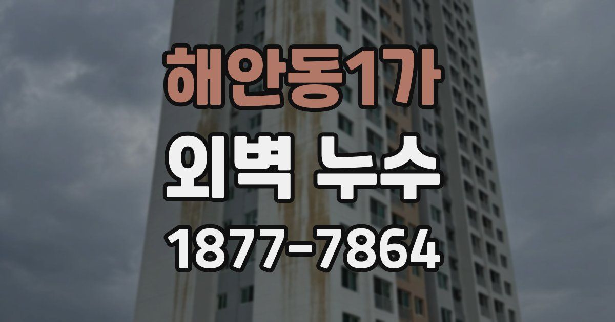 해안동1가 외벽 누수