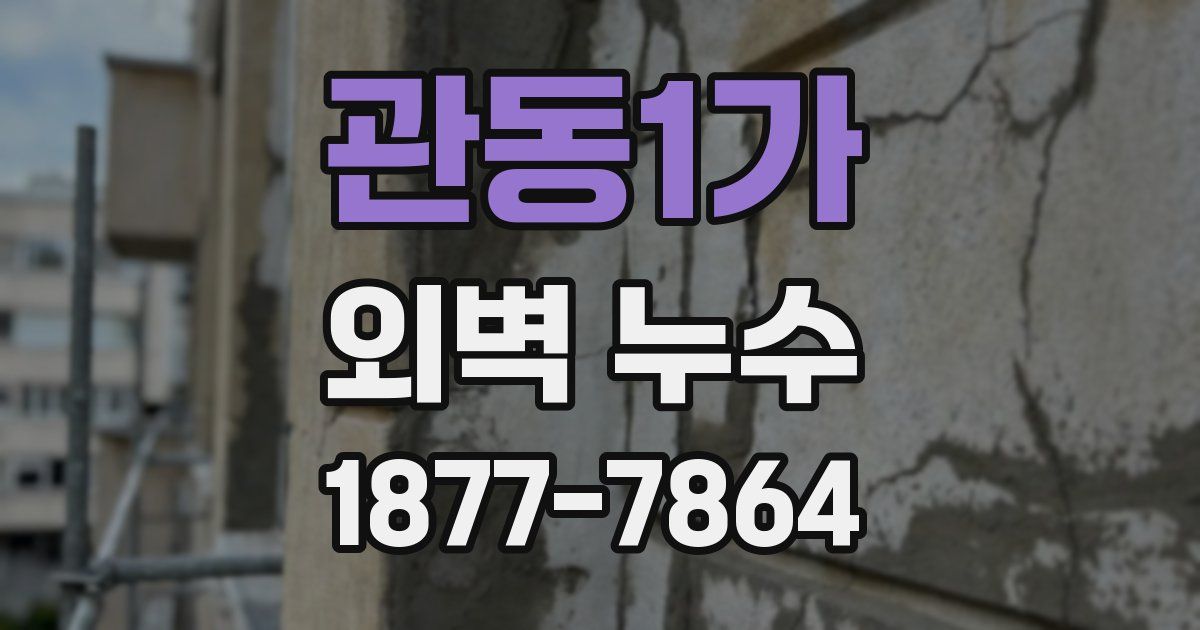 관동1가 외벽 누수