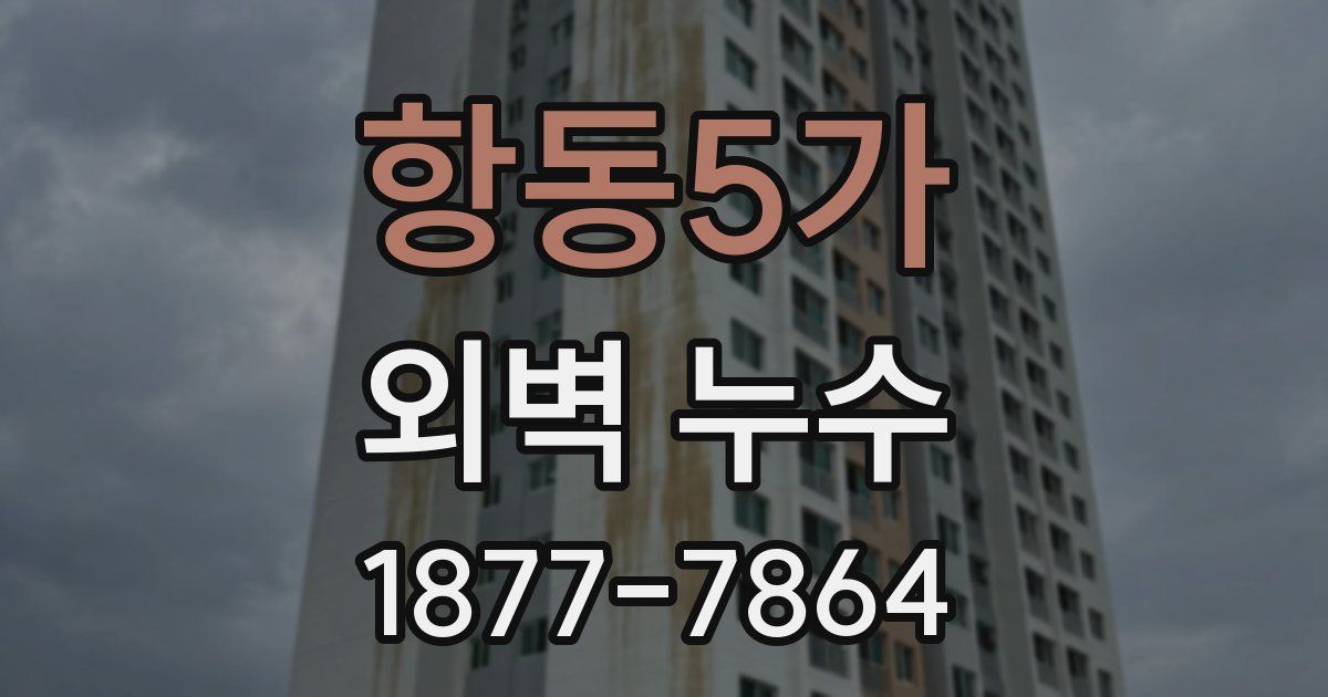 항동5가 외벽 누수