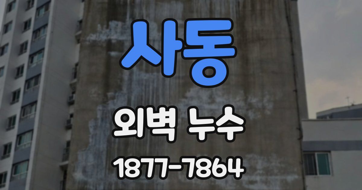 사동 외벽 누수