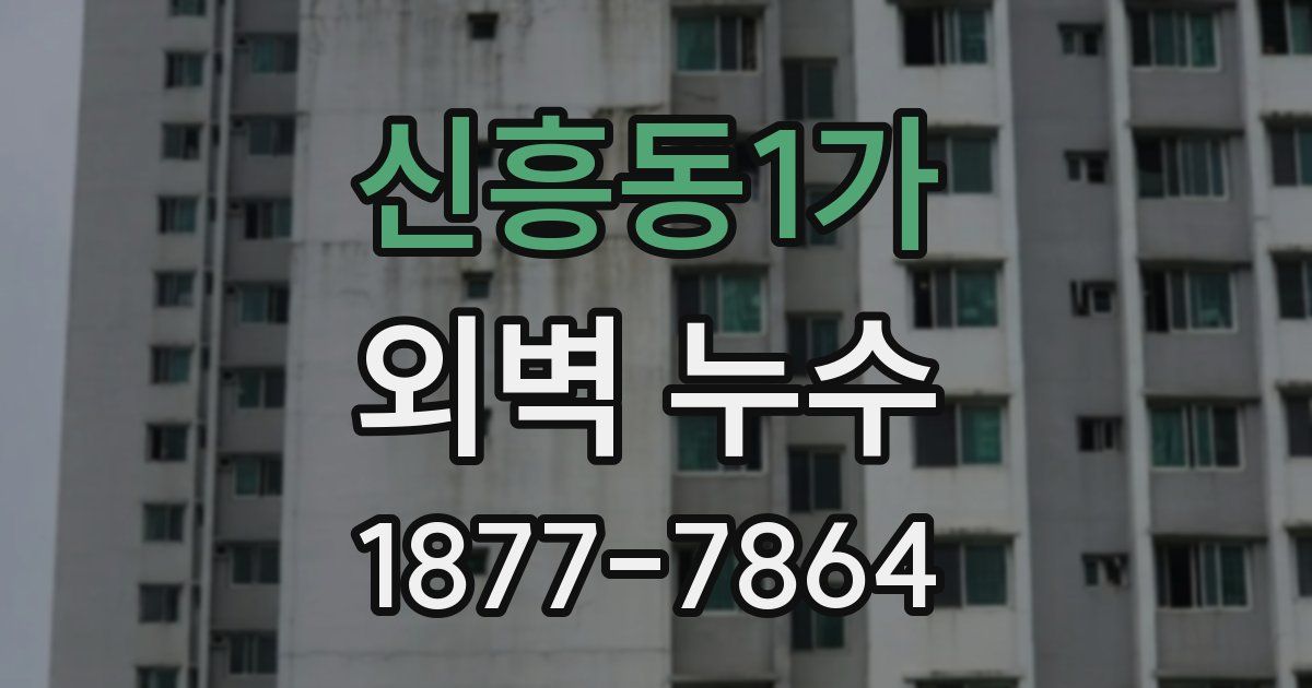 신흥동1가 외벽 누수