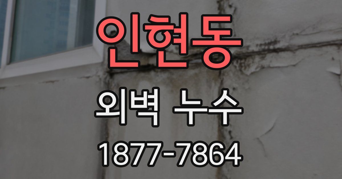인현동 외벽 누수