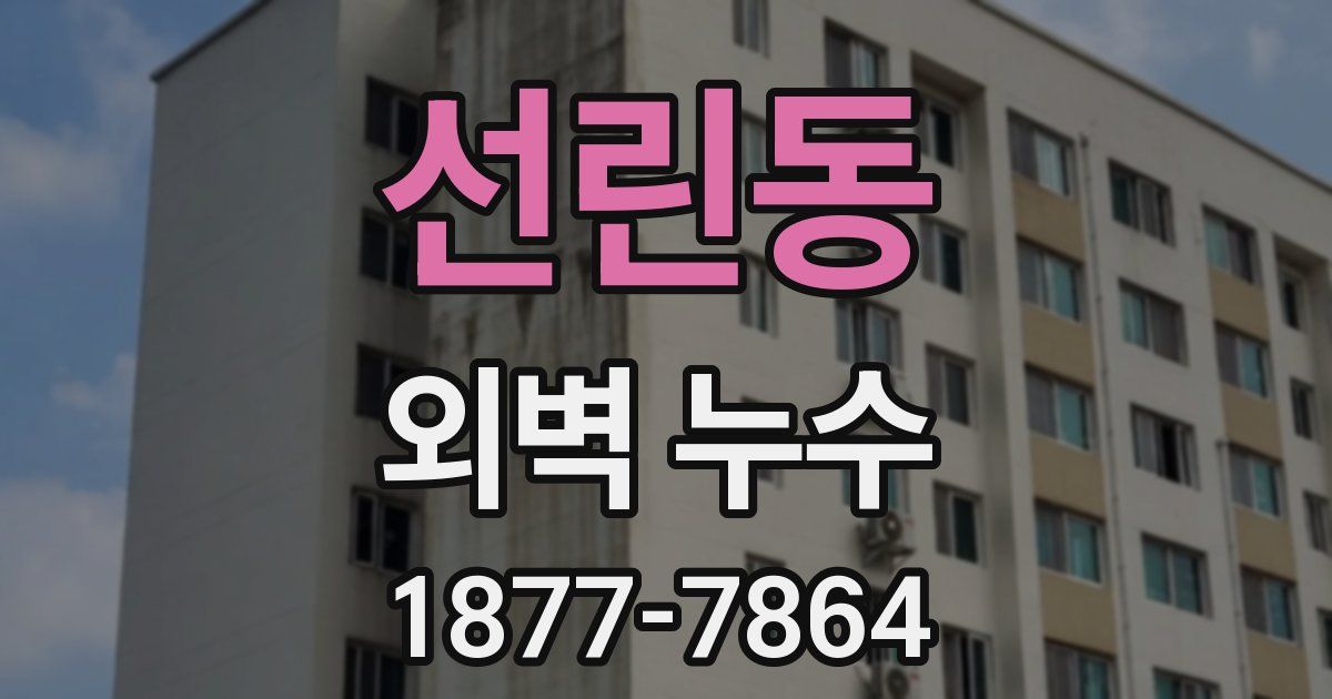 선린동 외벽 누수
