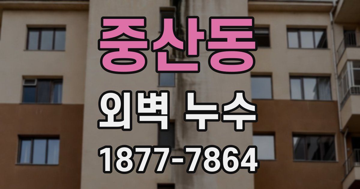 중산동 외벽 누수