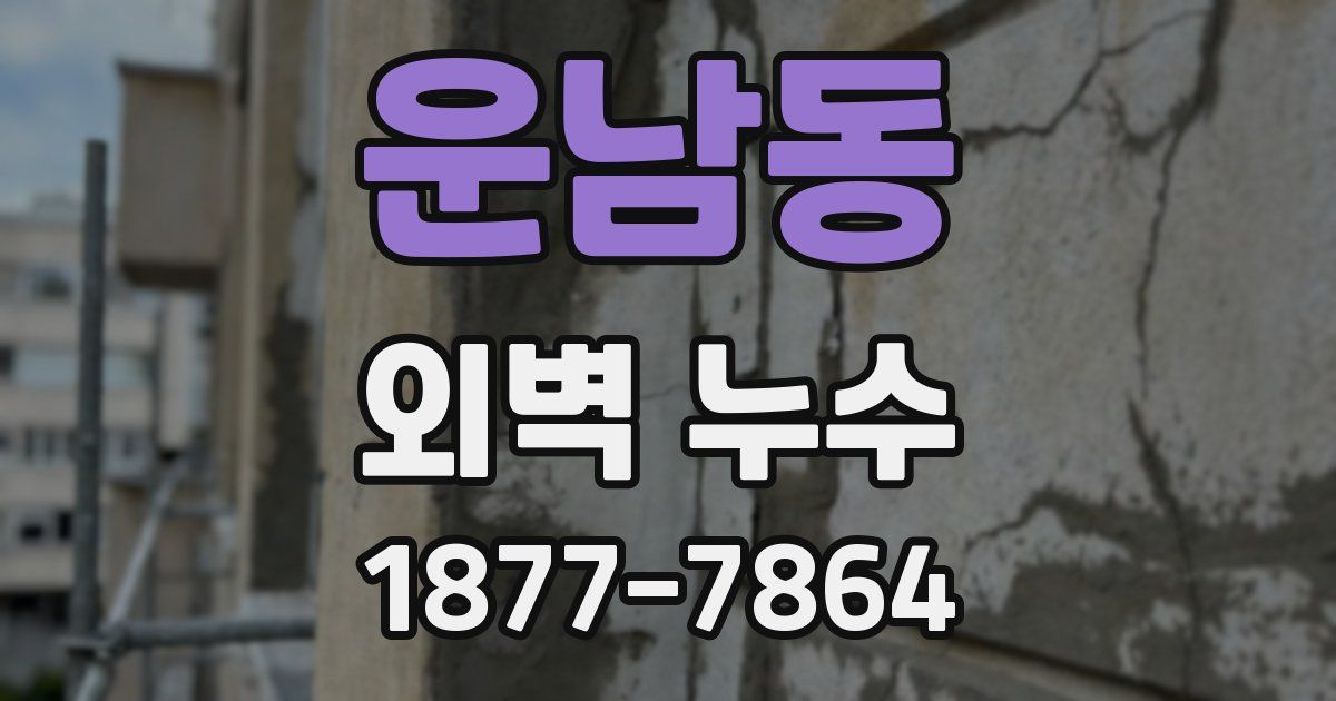 운남동 외벽 누수
