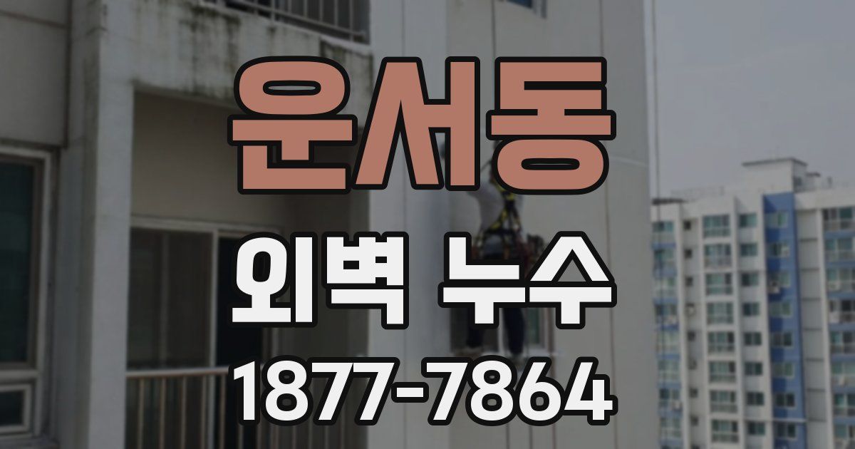 운서동 외벽 누수