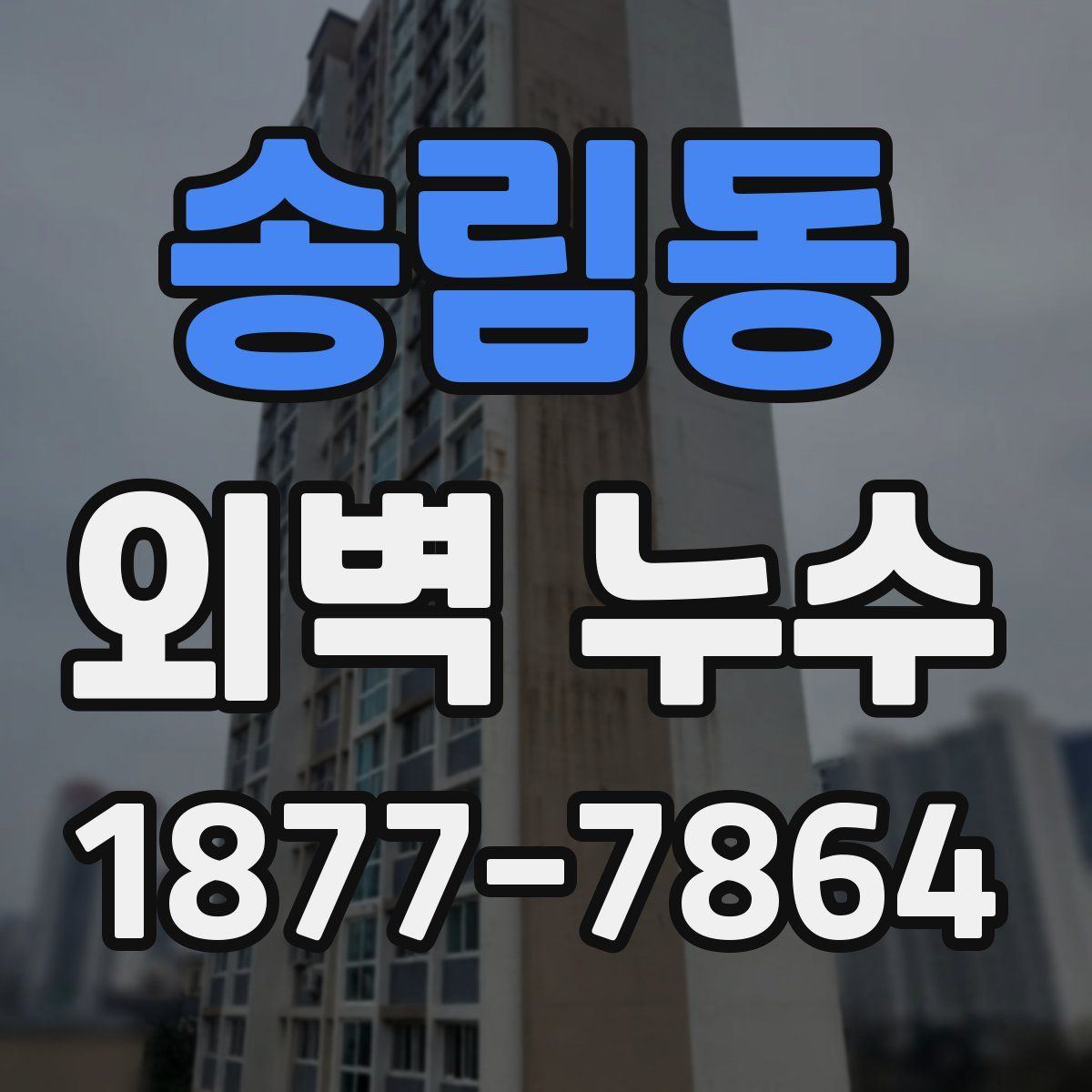 송림동 외벽 누수