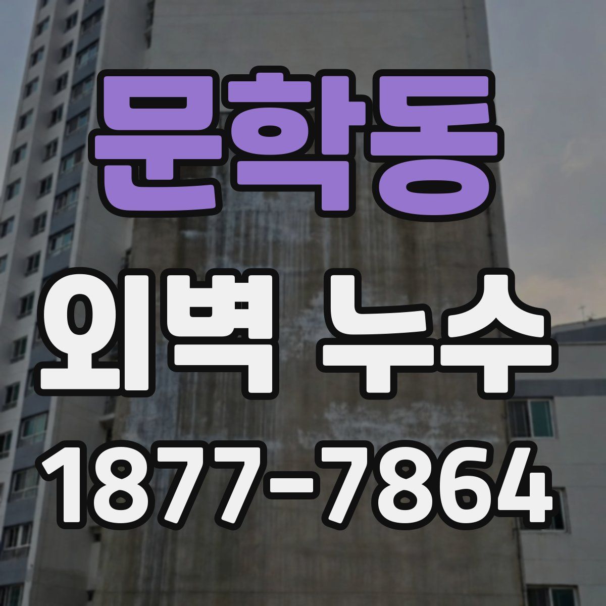 문학동 외벽 누수