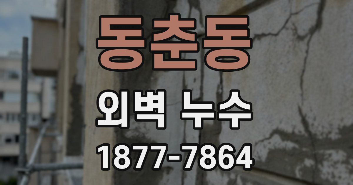 동춘동 외벽 누수