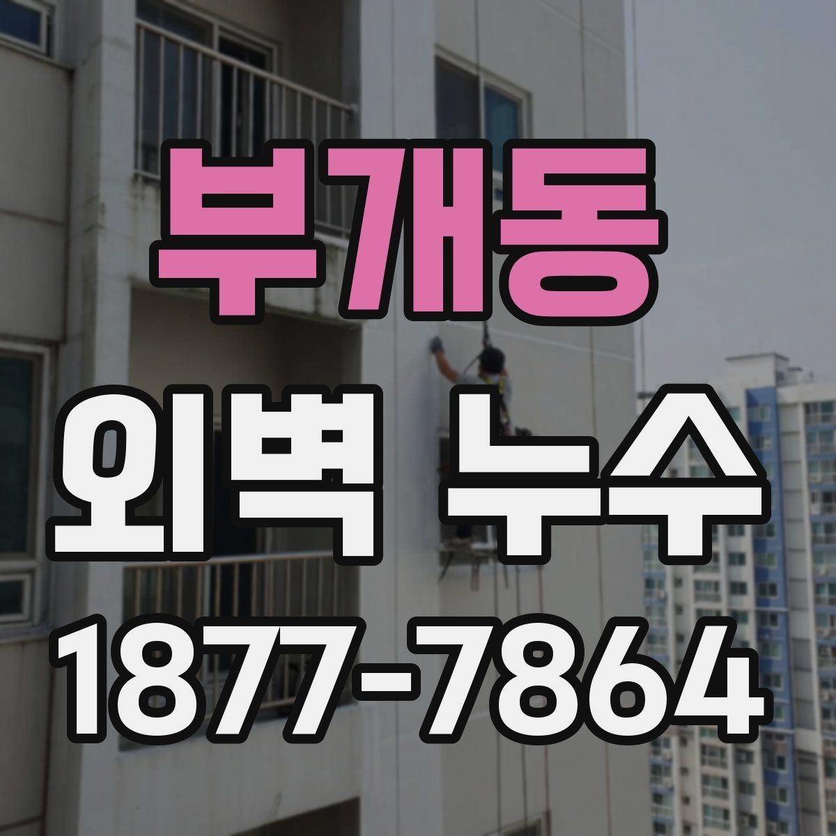 부개동 외벽 누수 해결을 위한 현장 조사 내용