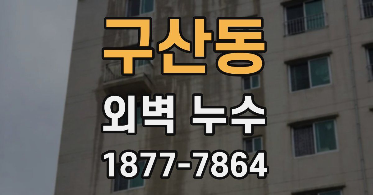 구산동 외벽 누수