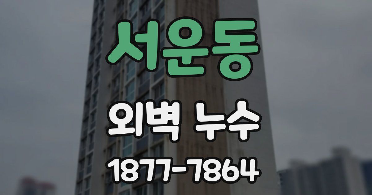 서운동 외벽 누수
