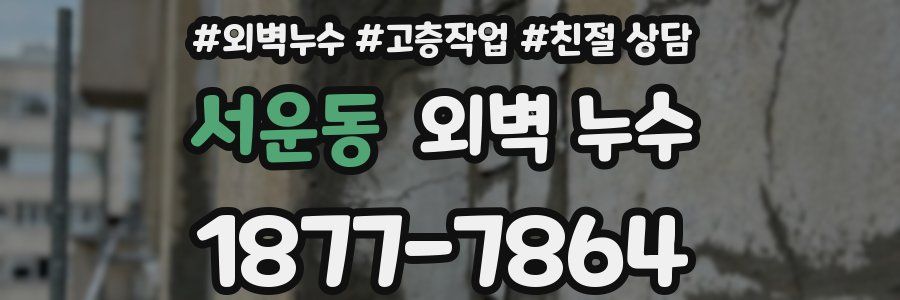 서운동 외벽 누수