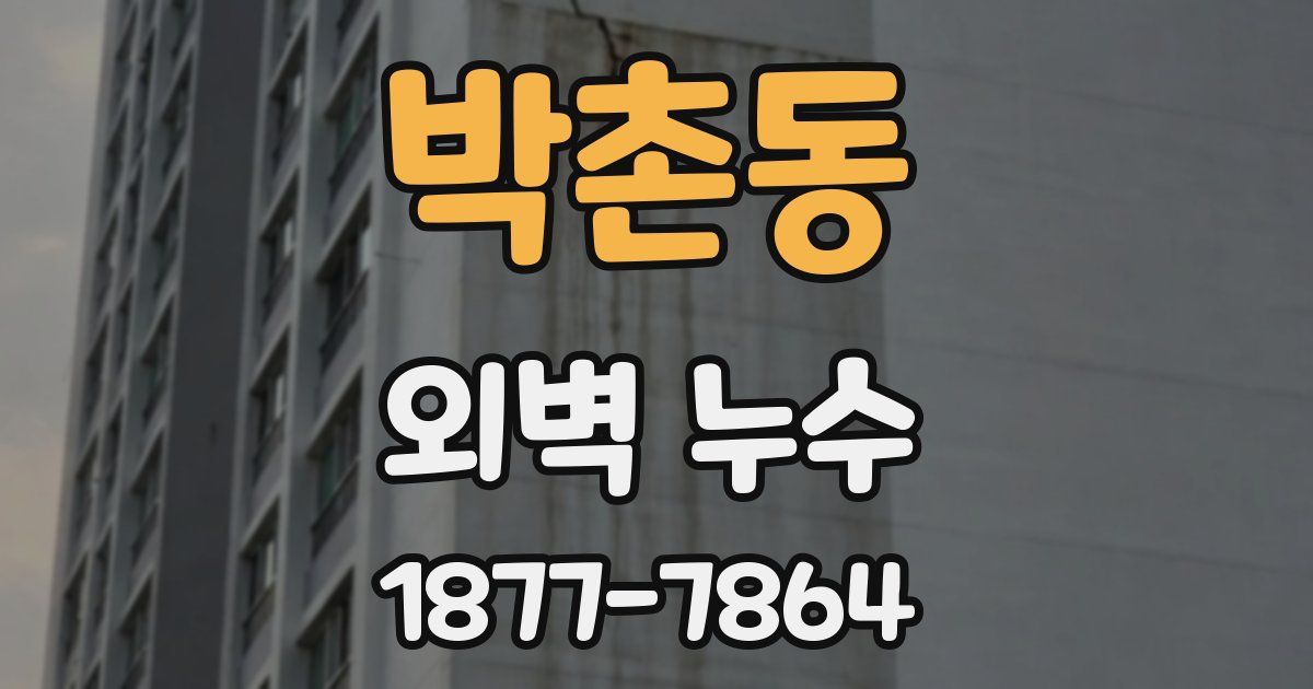 박촌동 외벽 누수