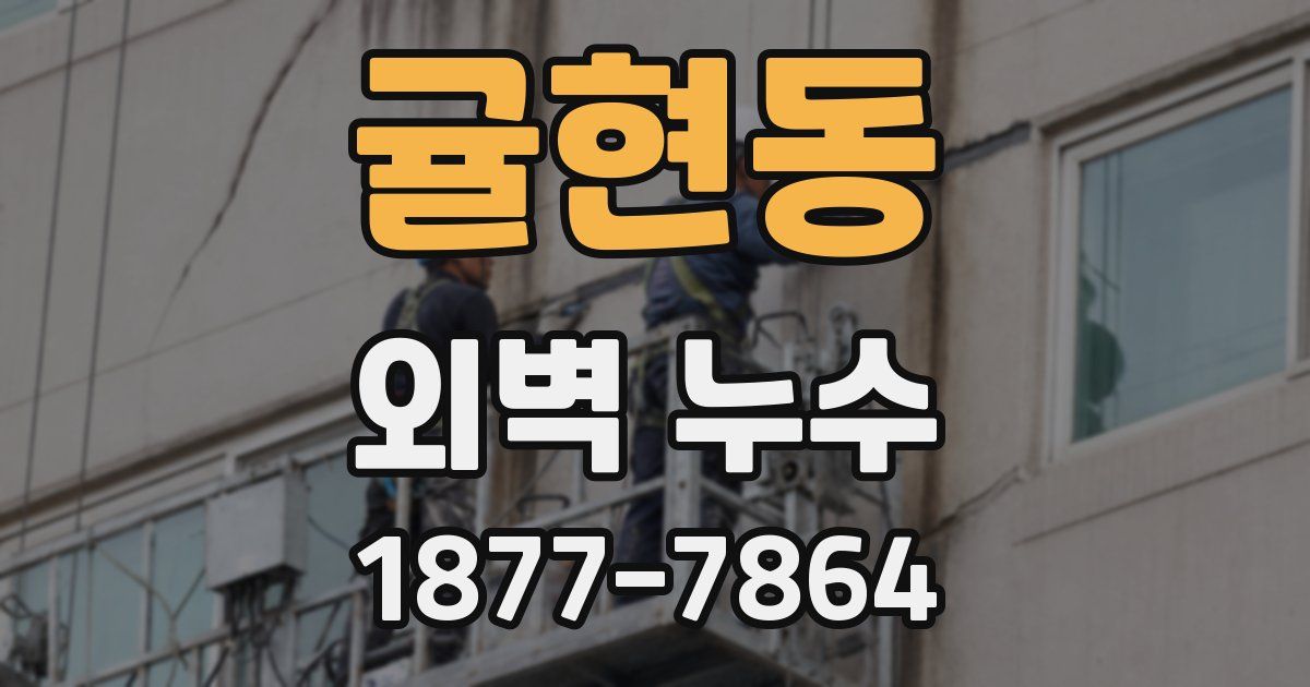 귤현동 외벽 누수