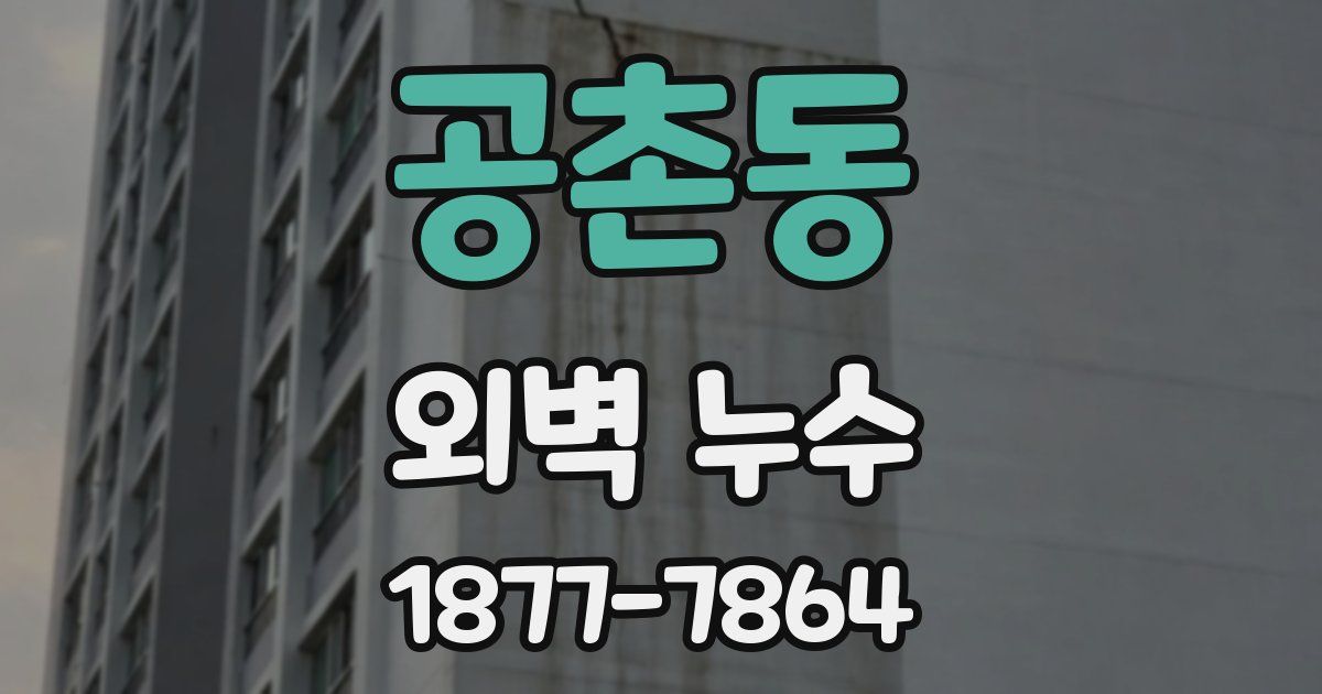 공촌동 외벽 누수