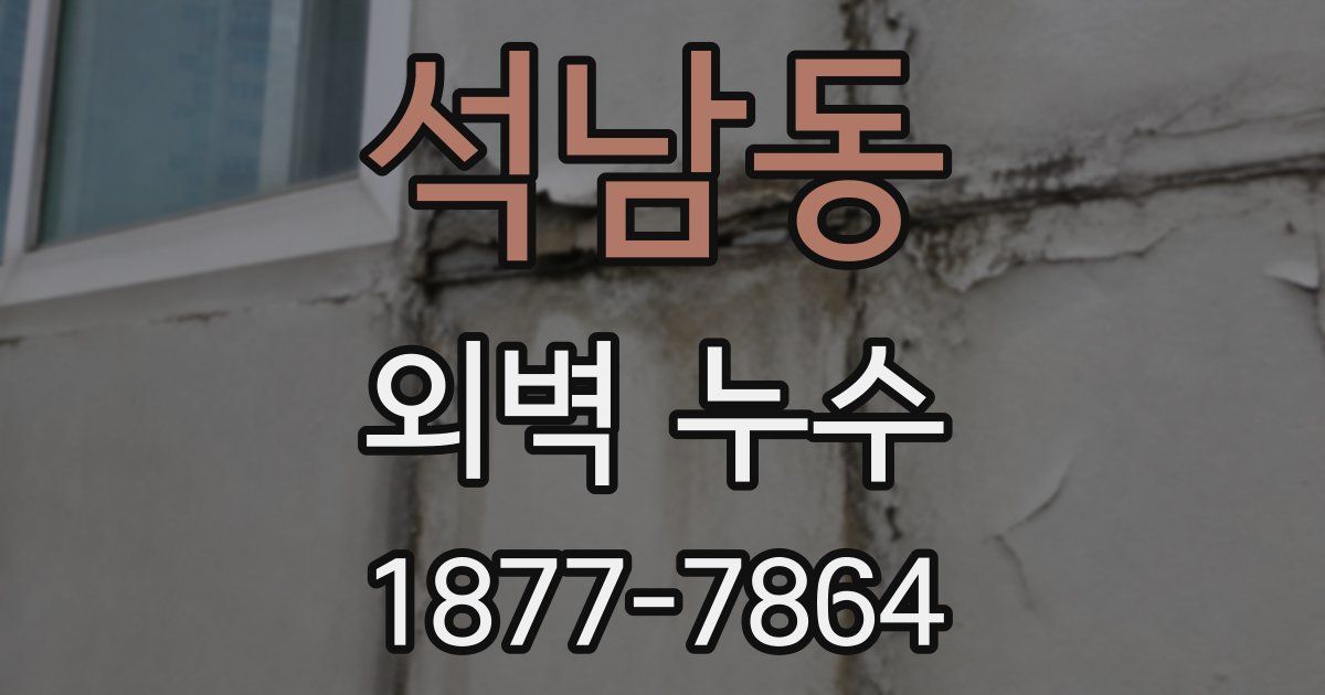 석남동 외벽 누수