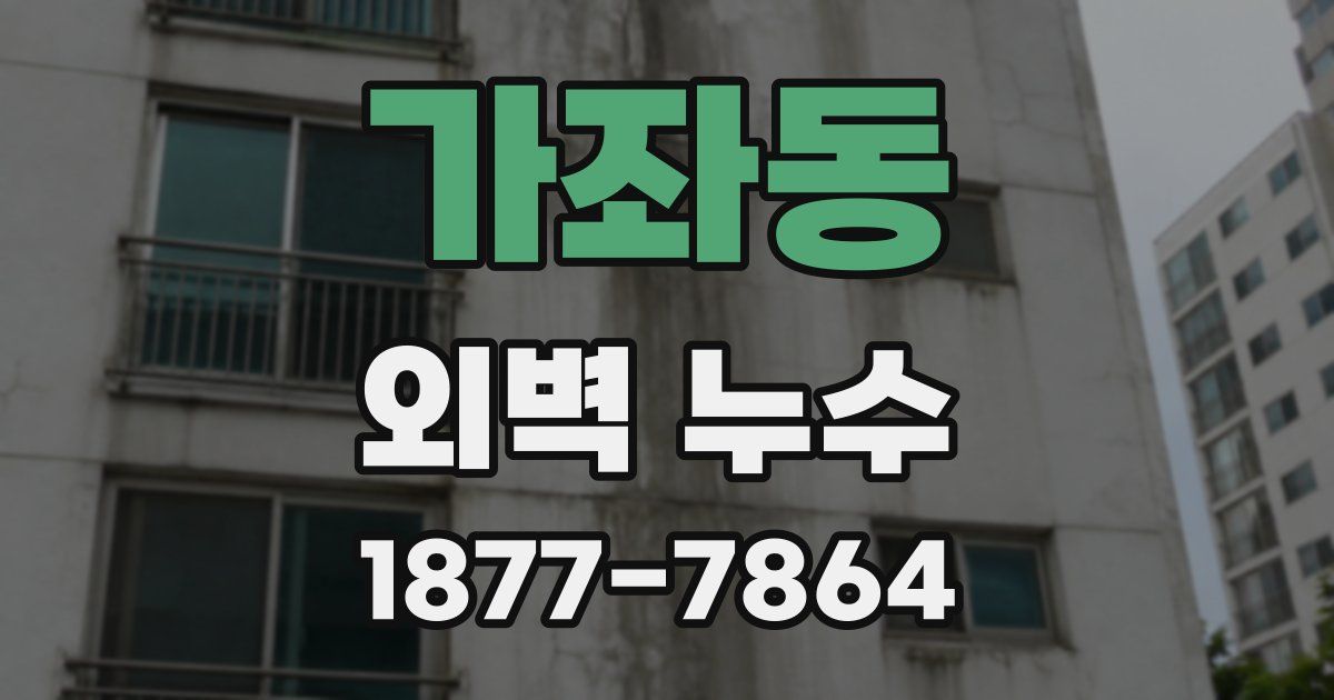 가좌동 외벽 누수