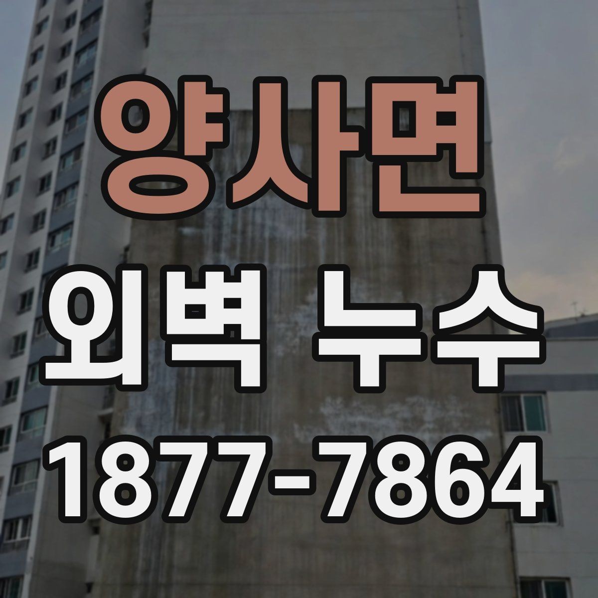 양사면 외벽 누수 의심 부위별 점검 포인트