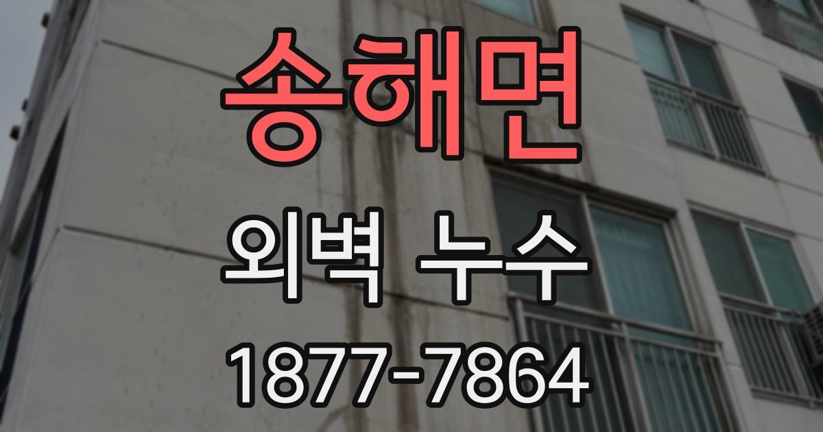 송해면 외벽 누수