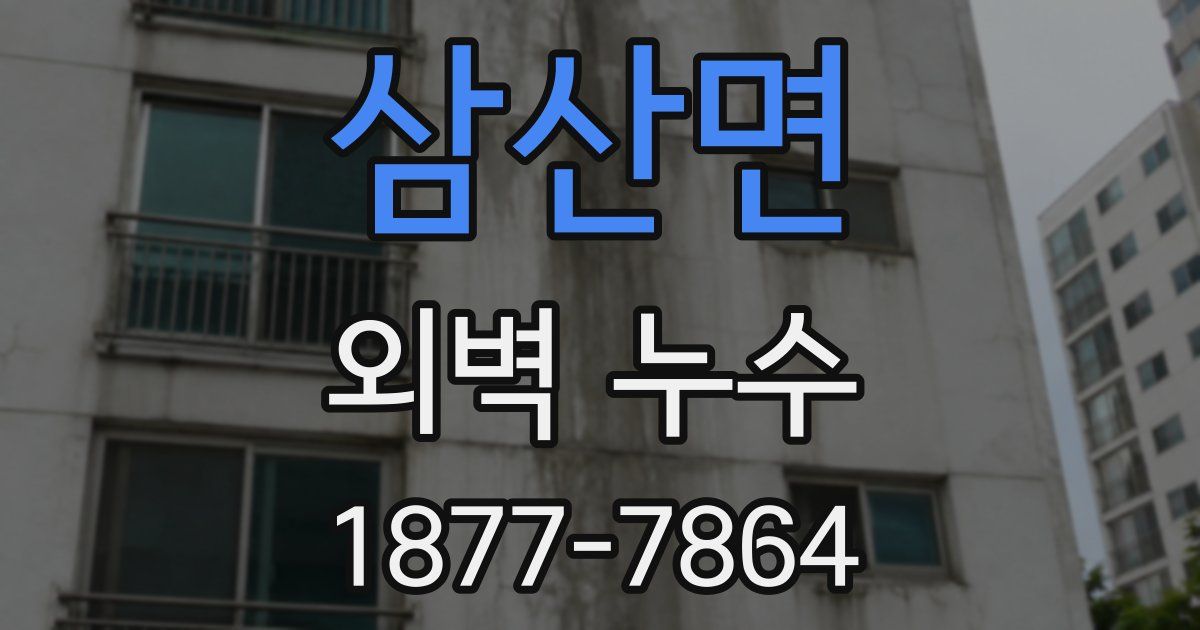 삼산면 외벽 누수
