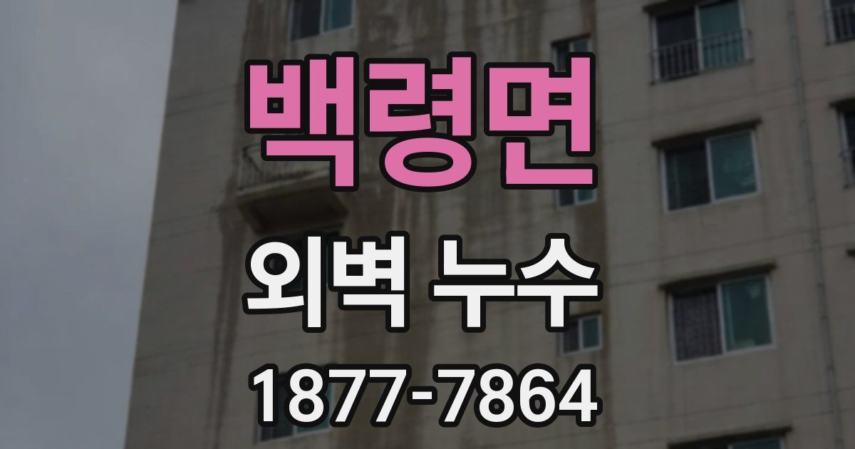백령면 외벽 누수
