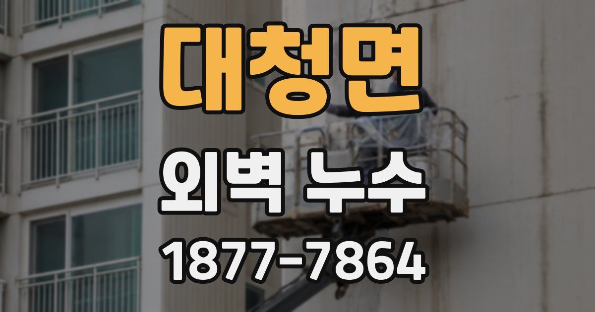 대청면 외벽 누수